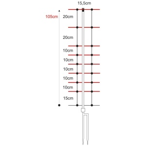 Plasa gard electric oi cu varf dublu , 105 cm / 50 m (14593)