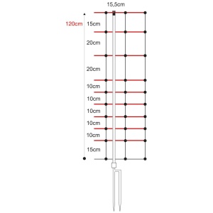 Plasa gard electric oi , 120 cm / 50 m (14595)