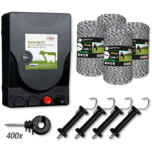 Pachet kit gard electric , 8.2 J , 4000 m , 12+230 V , fir 3 lite
